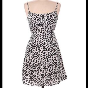 Brandy Melville Satin Leopard Print Dress